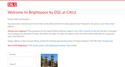 Desktop Screenshot of calu.desire2learn.com